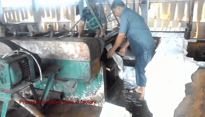 Process of rubber sheet