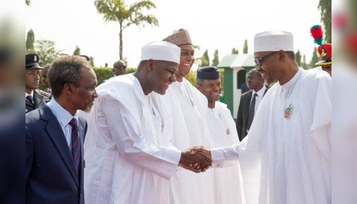 Buhari greets Dogara as he turns 50