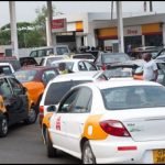 Ghanaian taxi drivers deal with fuel being N360 per liter of fuel
