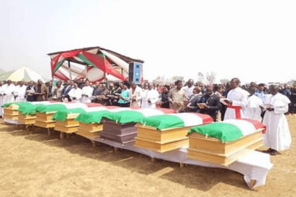 Tearful farewell as Benue PDP buries 8 members