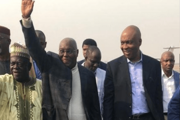 Atiku arrives Abuja Airport, to address party faithful at Legacy House soon
