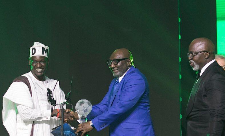Aiteo's Benedict Peters celebrates Super Eagles Class of 94 at the Aiteo-NFF Awards