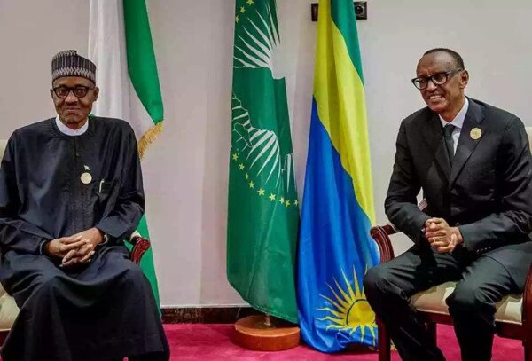 Nigeria's Muhammadu Buhari and Paul Kagame of Rwanda