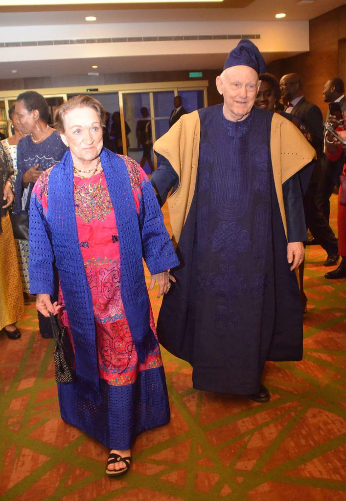 Arrival of Dick Kramer and his wife Wanda, during a send-off dinner in honour of Dick Kramer organised by ACA, KPMG, and Verraki in Lagos. Pic by Olawale Amoo