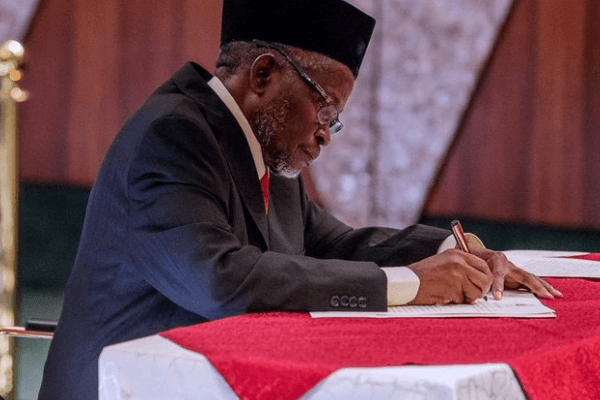Buhari swears in Tanko as CJN