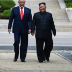 Donald Trump enters N Korea and meets Kim Jong Un