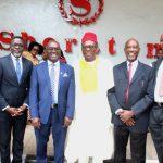 L-R: Tunji Adeniyi, a former Ekiti State commissioner for finance and economic development; Bicci Alli, acting executive chairman, Osun State Internal Revenue Service; Hamzat Ayodele Subair, executive chairman of Lagos Internal Revenue Service (LIRS), Blakey Ijezie, Managing Partner/CEO, Okwudili Ijezie & Co., Amechi Ebeledike and John Nejoh, CEO, Nejeed Consulting Limited, at the conference.