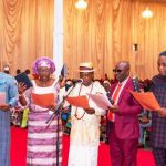 Okowa urges politicians to mind their utterances, swears-in 17 commissioners
