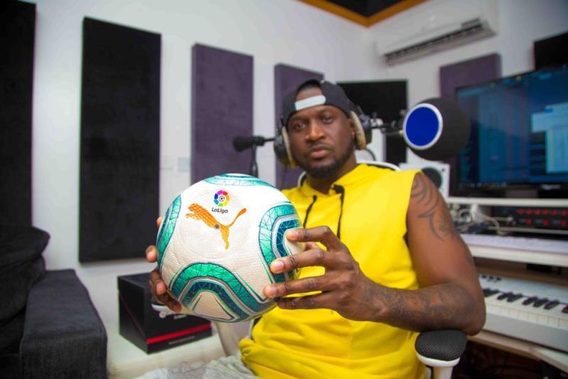 Peter Okoye, VJ Adams ‘Unboxes’ new LaLiga ball