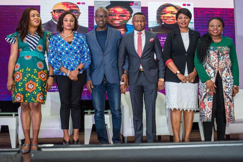 -R: Anurika Azubuike, Founder, Marketplace Innovation Africa; Bridget Oyefeso-Odusami, Head, Marketing And Communications, Stanbic IBTC; Emmanuel Agu, Group Marketing Director, JOTNA Nigeria Limited; Joshua Ajayi, the Convener, WIMCA and Publisher, Brand Communicator; Bukky Bandele, Marketing Director, Electricals Africa, HPZ, PZ Cussons Nigeria Plc; and Tolulope Adedeji, Marketing Director, Abinbev West Africa at the 2019 edition of Women in Marketing & Communications Conference/Awards (WIMCA) held at Muson Centre, Onikan Lagos at the weekend.