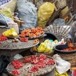 Market women selling