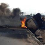 Petrol tanker explodes near Onitsha market, claims lives, properties