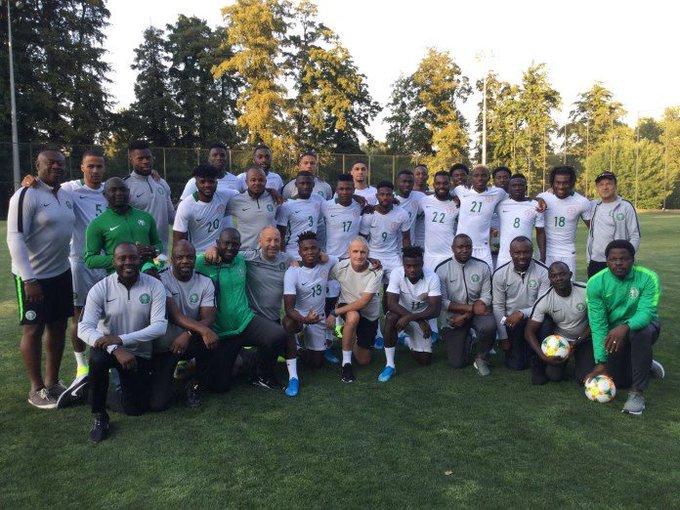 Super Eagles begin training in Singapore for Brazil friendly