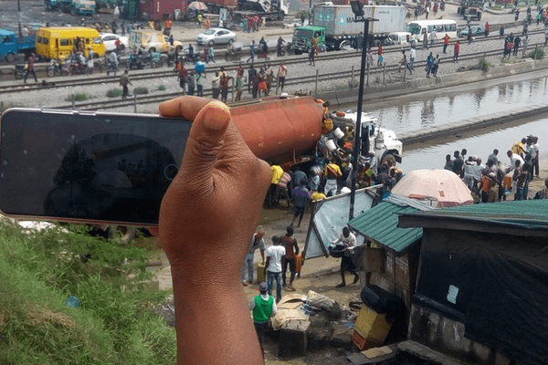 Danger averted as touts allegedly puncture fuel-laden tanker in Lagos