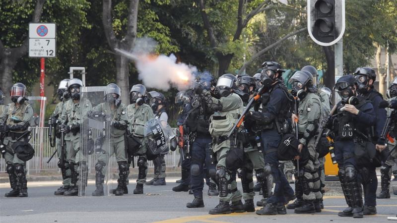 Hong Kong protester shot as violent clashes escalate