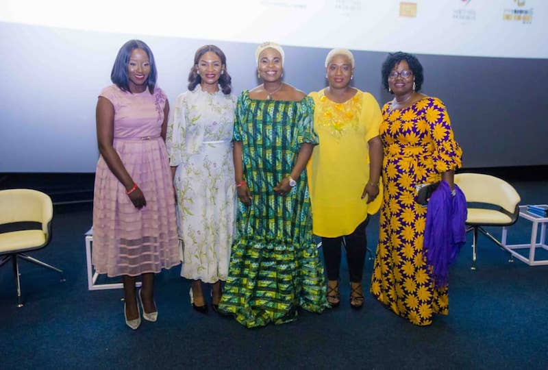 L-R: Aderonke Adebajo, Mrs. Bola Tinubu, Dr Maymunah Kadiri, Anthonia Ojenagbon, Dr. Esther Somefun.