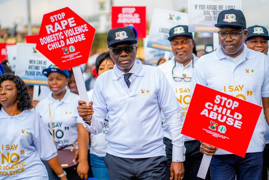 Sanwo-Olu leads walk against domestic violence