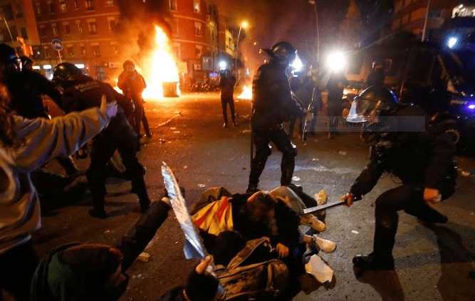 El Clasico: Over 40 people injured as police clash with protesters outside Camp Nou