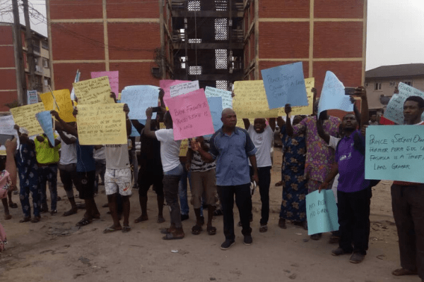 Surulere game village residents protest sale of sewage plant