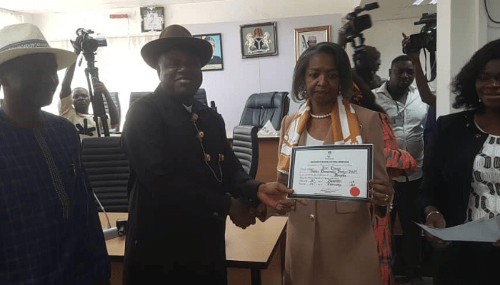 Breaking: INEC presents Certificates of Return to Diri, Ewhrujakpo