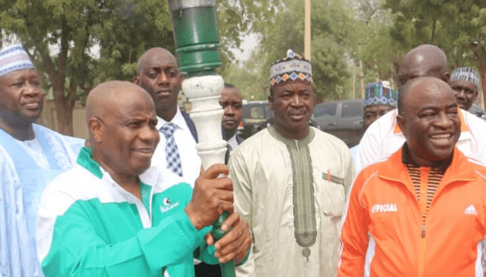 Edo 2020: Tambuwal Receives Unity Torch, Reaffirms Commitment to Sports Development
