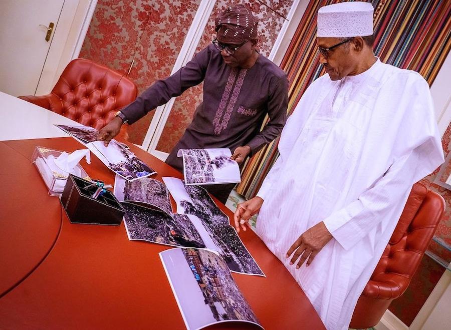 Lagos explosion: Sanwo-Olu briefs Buhari on extent of damage