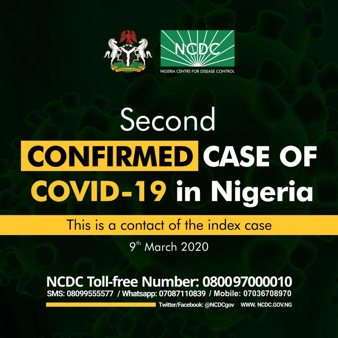 second case of coronavirus in Nigeria