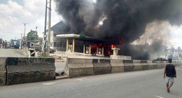 Fire guts NNPC Ogba filling station