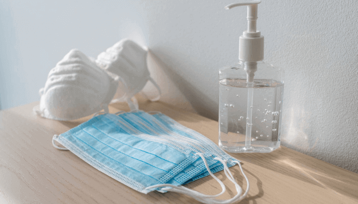 Hand sanitizers and face mask