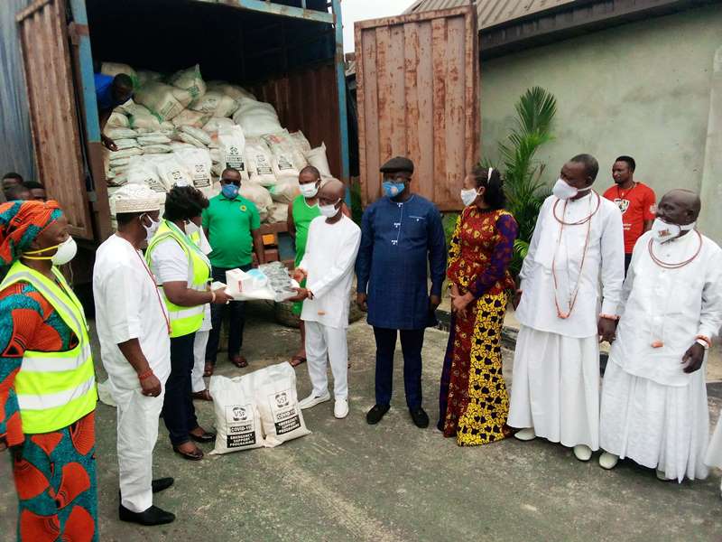 COVID-19: Olu of Warri takes delivery of palliatives from VSF