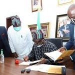 A contract signing