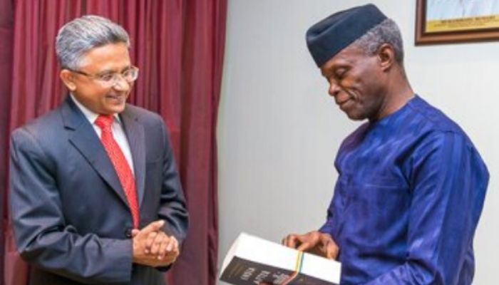 High Commissioner of India to Nigeria donating essential medicines