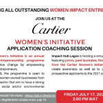 Cartier Women's Initiative: Application Coaching Session