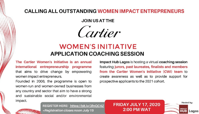 Cartier Women's Initiative: Application Coaching Session