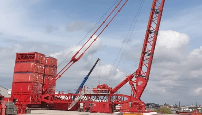 Mammoet’s heavy lifting terminal crane now operational at LADOL Free Zone