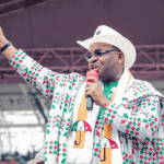 Mr. Udom Emmanuel giving a speech