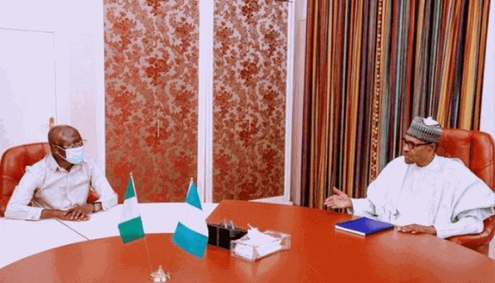 "Buhari in an office"