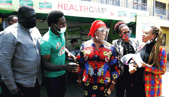 "Power oil representative with lagos women assembly program members"