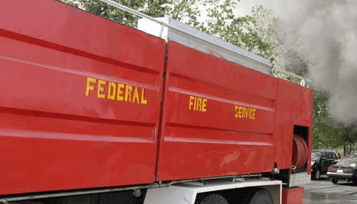 "side of a fire fighter truck"