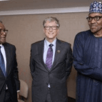 "aliko dangote,, bill gates and buhari"