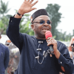 "Ufot Ebong giving a speech