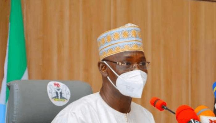 Haruna Adamu Ogbole giving a speech