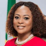 '' A woman wearing red''