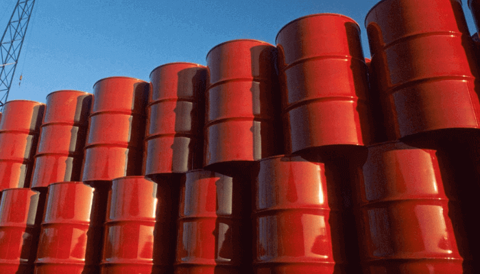 ''Red drums arranged ''