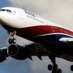 ''An airline flying''