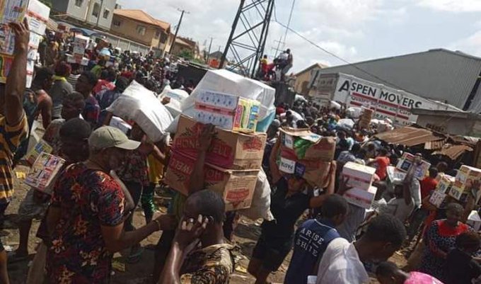 Looters cart away 9 trailers of rice, beans from Zeenab Food - MD