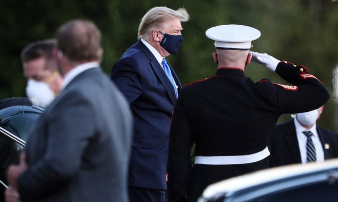 l feel like I can walk out of here today, hospitalised Trump tells physicians