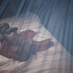 BABY IN A TREATED NET