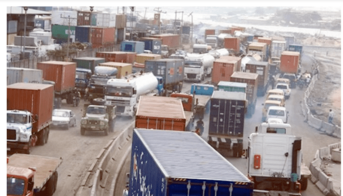 Trucks in Apapa