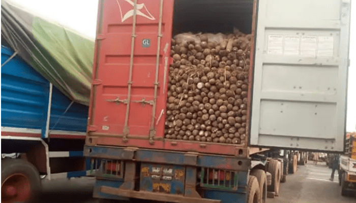 A truck of yams